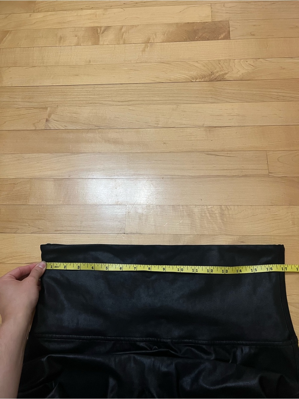 Spanx Faux Leather Black Leggings Womens 3X TALL - Picture 9 of 14
